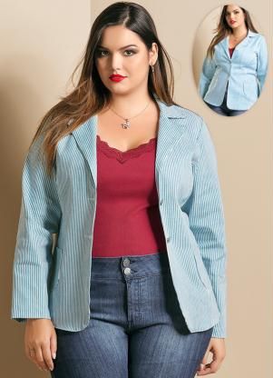 Blazer Feminino Listrado