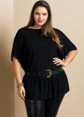 Blusa preta tipo vestidinho