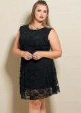 Vestido renda preto