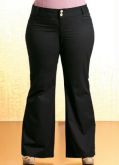 Calça corte reto preta