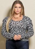 Blusa Estampa de onça.