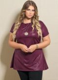 Blusa tipo couro vinho