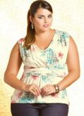 Blusa estampada tipo bata