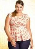 Blusa flores coral