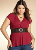 Blusa bordô com decote transpassado