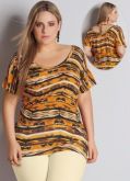 Blusa estampada com amarelo