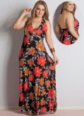 Vestido floral longo