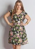 Vestido floral curto