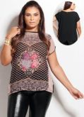 Blusa chiffon estampada